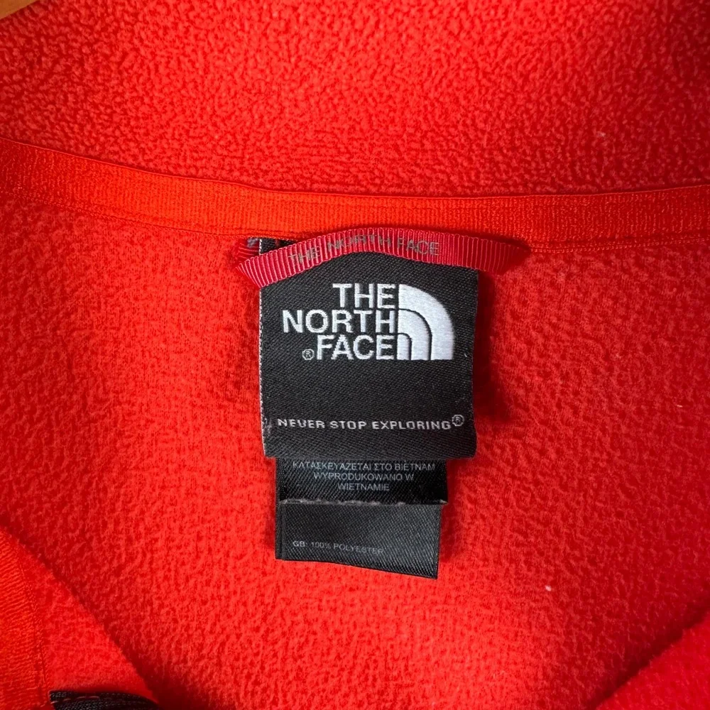 The North Face TKA 100 Trinity Alps 1/4 Zip Mens Large Red Fleece Pullover A32X